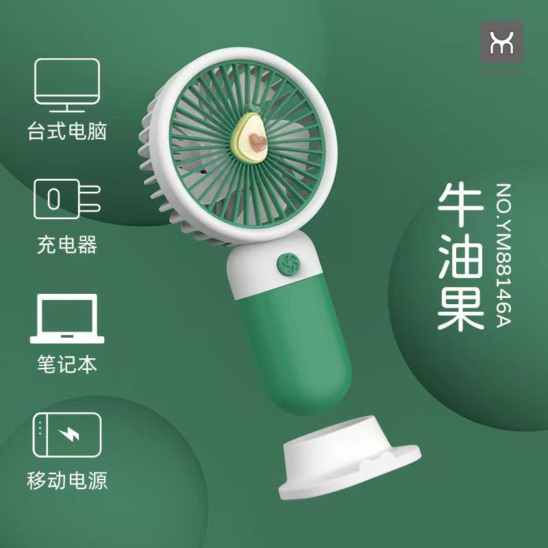 New Cross-Border High-Speed Small Fan Portable Student Desktop Fan Outdoor USB Digital Display Handheld Small Fan
