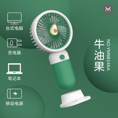 New Cross-Border High-Speed Small Fan Portable Student Desktop Fan Outdoor USB Digital Display Handheld Small Fan