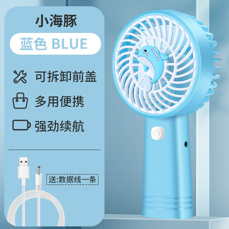 New Cross-Border High-Speed Small Fan Portable Student Desktop Fan Outdoor USB Digital Display Handheld Small Fan