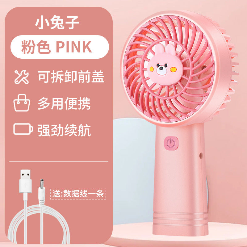 New Cross-Border High-Speed Small Fan Portable Student Desktop Fan Outdoor USB Digital Display Handheld Small Fan