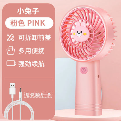 New Cross-Border High-Speed Small Fan Portable Student Desktop Fan Outdoor USB Digital Display Handheld Small Fan