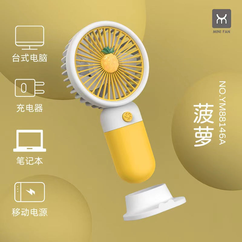 New Cross-Border High-Speed Small Fan Portable Student Desktop Fan Outdoor USB Digital Display Handheld Small Fan